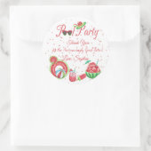 Watermelon Pool Party Vielen Dank Runder Aufkleber (Tasche)