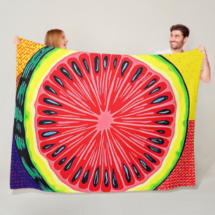 Watermelon Pop Kunst, Dichtung und Musik Fleecedecke