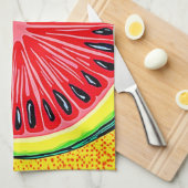 Watermelon Pop Kunst, Dichtung und Musik Geschirrtuch (Viertel Falte)