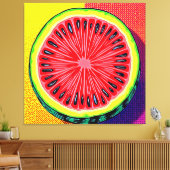 Watermelon Pop Kunst, Dichtung und Musik Leinwanddruck (Insitu (Wohnzimmer))