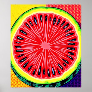 Watermelon Pop Kunst, Dichtung und Musik Poster