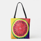 Watermelon Pop Kunst, Dichtung und Musik Tasche (Rückseite)