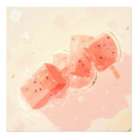 Watermelon Popsicle Fotodruck (Vorne)