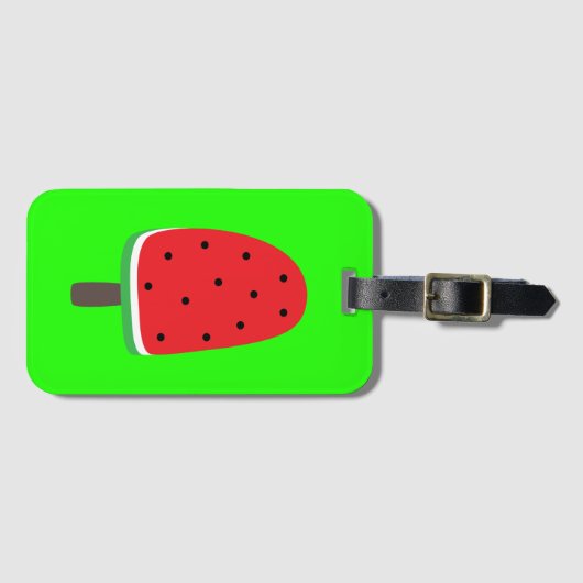 Watermelon Popsicle Gepäckanhänger (Vorderseite (Horizontal))
