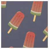 Watermelon Popsicle Pattern Navy Blauer Stoff (Nahaufnahme)
