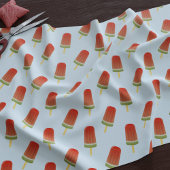 Watermelon Popsicle Pattern Summer Sky Blue Fabric Stoff