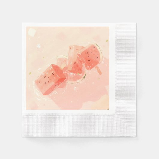 Watermelon Popsicle Serviette (Vorderseite)