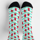 Watermelon Popsicle Striping Pattern Socks Socken (Oben)