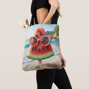Watermelon Popsicle Wearing Sunglasses Tasche
