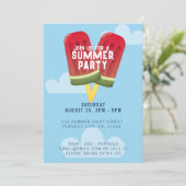 Watermelon Popsim Ice Creme Summer Party Einladung (Stehend Vorderseite)