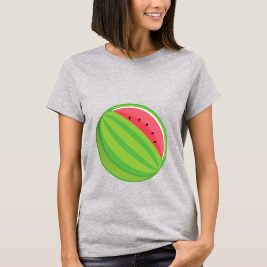 Watermelon Pregancy Belly Funny T-Shirt (Vorderseite)
