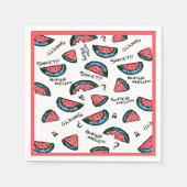 Watermelon Print Cocktail Napkins Serviette (Vorderseite)