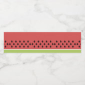 Watermelon Print Design Wasserflaschenetikett (Einzelnes Label)