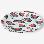Watermelon Print | Paper Plates | Party Suppies Pappteller (Schrägansicht)