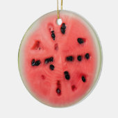 Watermelon Pun Personalisiert Weihnachten Keramik Ornament (Links)