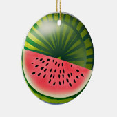 Watermelon Pun Personalisiert Weihnachten Keramik Ornament (Rechts)