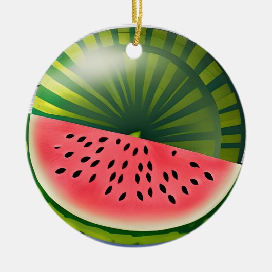 Watermelon Pun Personalisiert Weihnachten Keramik Ornament (Vorne)