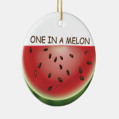 Watermelon Pun Personalisiert Weihnachten Keramik Ornament (Rechts)