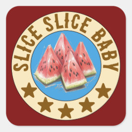 watermelon quadratischer aufkleber