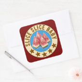 watermelon quadratischer aufkleber (Umschlag)