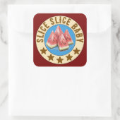 watermelon quadratischer aufkleber (Tasche)