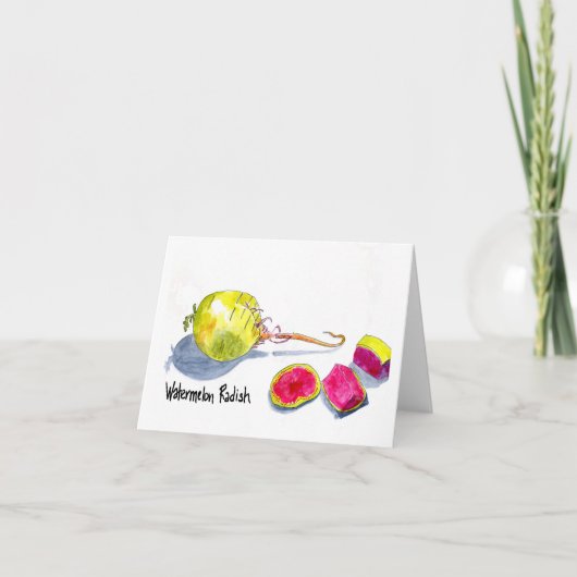 Watermelon Radish blank Notecard (Vorderseite)