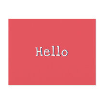 Watermelon Red Chic Modern Simple Hello Custom