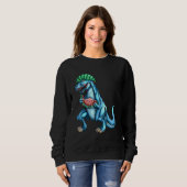 Watermelon rex Dinosaur Dino Fan Melon Sweatshirt (Vorne ganz)