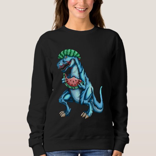 Watermelon rex Dinosaur Dino Fan Melon Sweatshirt (Vorderseite)