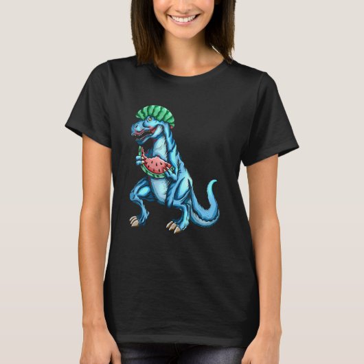 Watermelon rex Dinosaur Dino Fan Melon T-Shirt (Vorderseite)