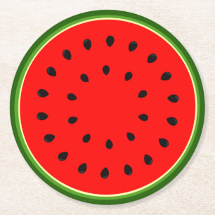 Watermelon Round Paper Untersetzer