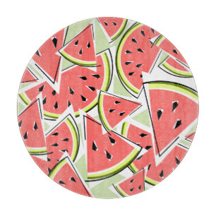 Watermelon Rund um das grüne Schneidebrett