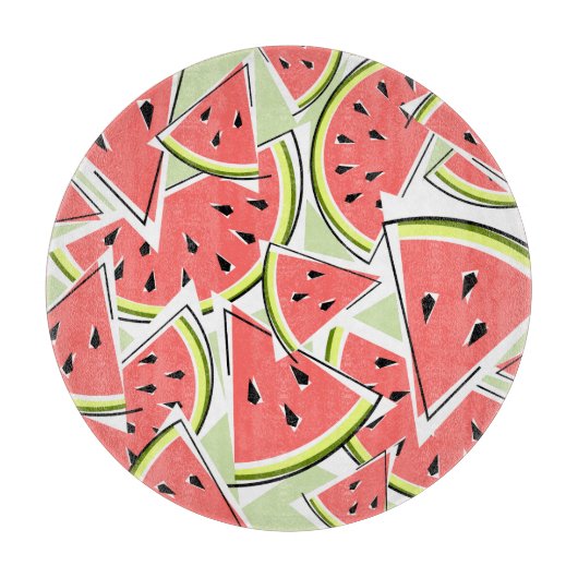 Watermelon Rund um das grüne Schneidebrett (Vorderseite)