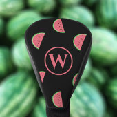 Watermelon-Scheiben-Muster Monogram Pink Black Golf Headcover