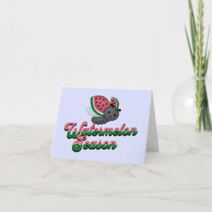 Watermelon Season Ladybug Karte