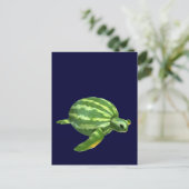Watermelon Seaturtle Postkarte (Stehend Vorderseite)