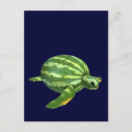 Watermelon Seaturtle Postkarte (Vorderseite)