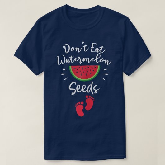 Watermelon Seeds Funny Pregnancy T-Shirt (Design vorne)