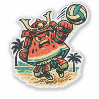 Watermelon Shogun Beach Volleyball — Summer Warrio Aufkleber