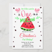 Watermelon Slice 1. Geburtstag Einladung (Vorderseite)