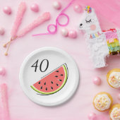 Watermelon Slice 40-Age-Papier-Teller Pappteller (Party)