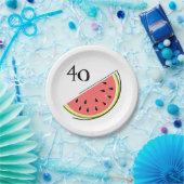 Watermelon Slice 40-Age-Papier-Teller Pappteller (Party)