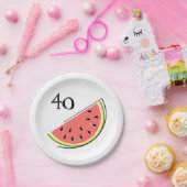 Watermelon Slice 40-Age-Papier-Teller Pappteller (Party)