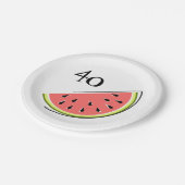 Watermelon Slice 40-Age-Papier-Teller Pappteller (Schrägansicht)