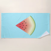 Watermelon Slice auf blauem Hintergrund Farbe Strandtuch (Vorderseite)