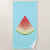 Watermelon Slice auf blauem Hintergrund Farbe Strandtuch (Vorderseite)