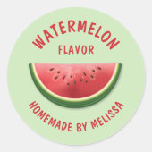 Watermelon Slice Custom hausgemachte Produktgeschm Runder Aufkleber (Vorderseite)