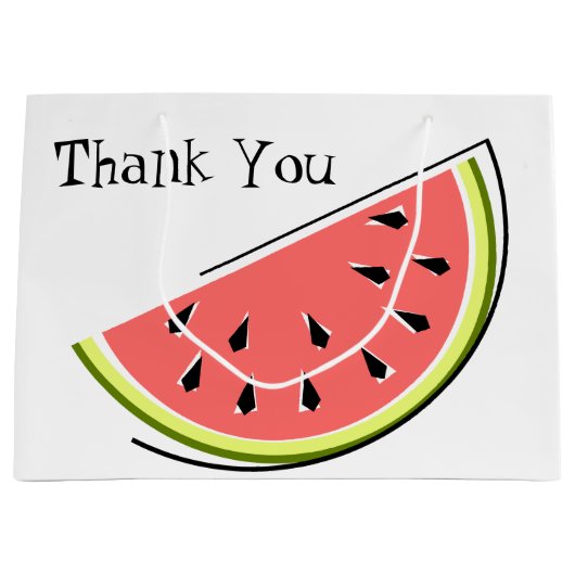 Watermelon Slice Danke Große Geschenktüte (Vorderseite)
