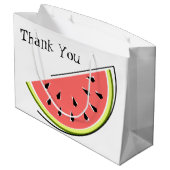 Watermelon Slice Danke Große Geschenktüte (Rückseite Schrägansicht)