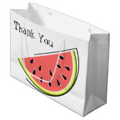 Watermelon Slice Danke Große Geschenktüte (Vorderseite Schrägansicht)